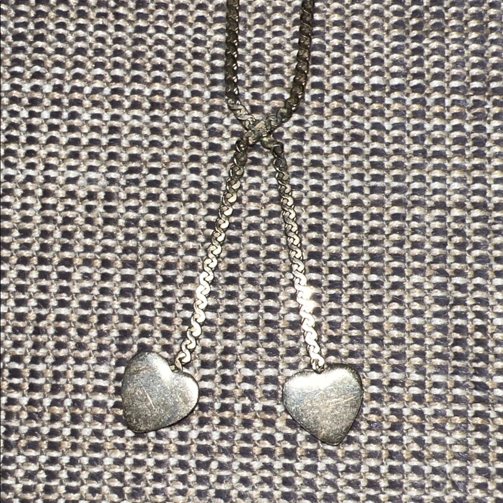 Vintage 1/20 GF 12K Serpentine Necklace w/Heart Charms 1970's - 1980's Dainty - Picture 3 of 6